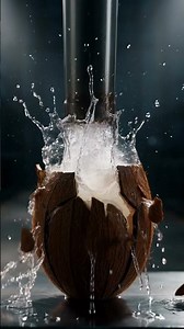 Breaking a Coconut in Slow Motion – So Satisfying! 🥥#coconut #slowmotion #viralvideo #asmr