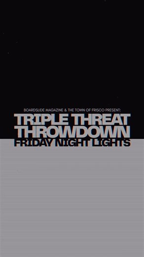 Boardslide Magazine on Instagram: "THE TRIPLE THREAT THROWDOWN is next Friday, Jan. 30th at the Frisco Railpark. Boarders will form teams of 3 and battle it out head-to-head under the lights for the grand prize of $2,000. BEST TEAM TAKES ALL. Get your friends and family, and come out to ride or come watch the show. It’s open to everyone. Registration for the open jam and main event is free, but a Frisco Railpark rope ticket or season pass is required to register. The Frisco Railpark is offering