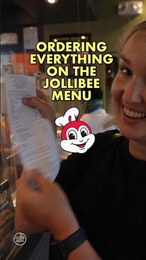 Ordering Everything on the Jollibee Menu 🍔 🍝 🥤