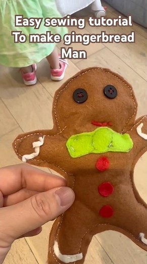 Easy tutorial to make Gingerbread #xmas man#sewing#diy#christmas#sewingtutorial#handcrafted#