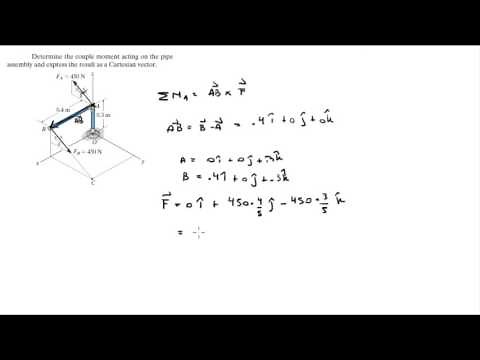 Determine the couple moment acting on the pipe assembly