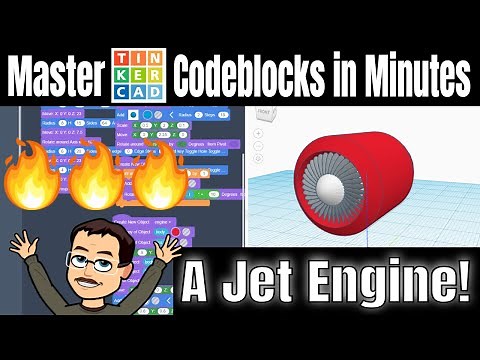 A Tinkercad Turbine Jet Engine | Master Codeblocks in Minutes #PLTW