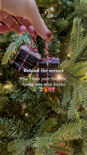 A little behind the scenes of how custom mini books are made ✂️📚#handmade #bookish #christmasgiftideas #booktok