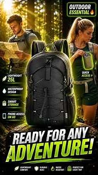 Hiking Travel Backpack 25L Waterproof Lightweight | Smart Storage & Comfort for Every Trip 🎒🔥