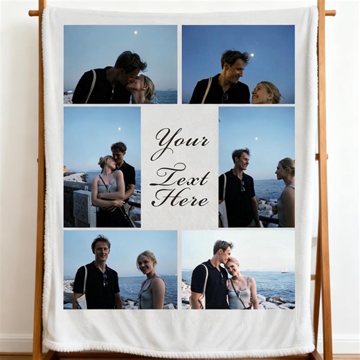 Personalized Photo Collage Blanket, Custom Picture Blanket With Your Photos, Cozy Memory Gift for Couples or Family, Anniversary Gift - Etsy