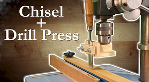 Ever need to do some precision cutting with a hand chisel? This ingenious jig mounts a hand chisel to your drill press and lets you use the quill to advance the chisel in perfectly straight path, and then stop it at a precise point. This can be extremely useful for both joinery and inlay. Nick shows how to use the "drill press chisel mount" to clean out a square mortise and create a groove for wire inlay. We offer the plans for the Drill Press Chisel Mount at https://workshopcompanionstore.com/p