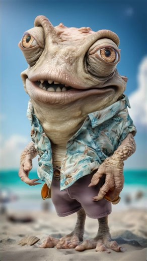 Weird ugly frog maybe cute 🙃 wanna see you #frog #funnyfrog #happyfrog #beachvibes #beach