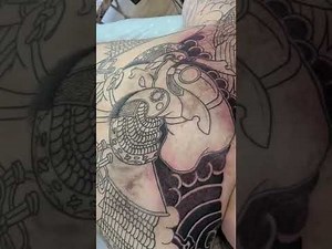 Traditional Japanese Tattoo (Grey Wash) Shading ⚫️⚪️✍️