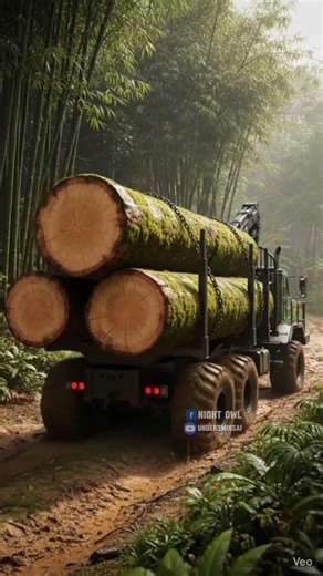 Extreme Logging Truck Driving on Dangerous Muddy Roads #truck #wood #dangerous #loggerlife