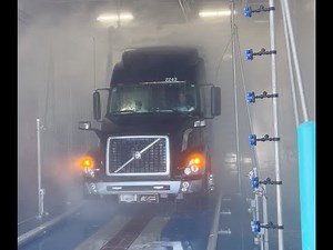 Automatic Drive Through Fleet Wash Using Friction Technology