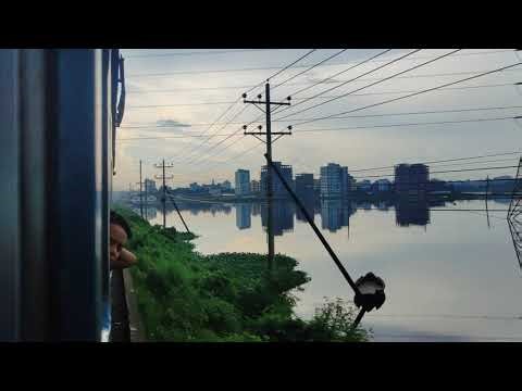 Rajshahi express train With beautiful raining weather ☁️#bangladeshrailway