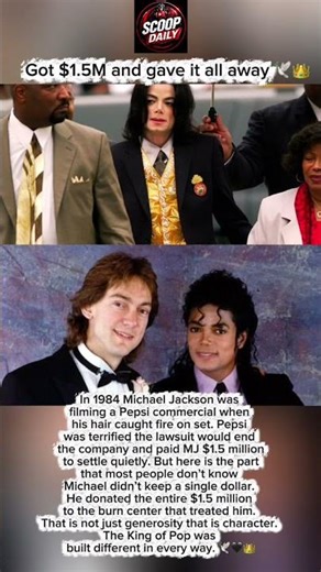 Pepsi Paid Michael Jackson $1.5 Million to Stay Quiet He Donated Every Penny 🕊️👑