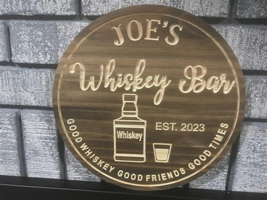 Personalized Wood Whiskey Bar Sign | Custom Home Bar Decor | Rustic Wood Bar Wall Art | Bar Room Sign | Whiskey Lover Gift | Custom Bar Sign - Etsy