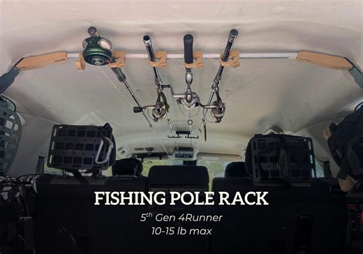 Toyota 4runner (5th Gen) Fishing Rod Rack | 3D Printed Interior Organizer - Etsy