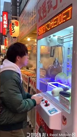 vegetable claw vending machine fail and explode 野菜クレーンゲーム #food #vendingmachine #tokyo #japan