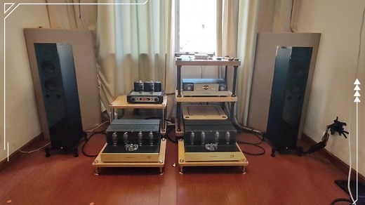 意大利 goldnote 音箱 搭配美国诗醉电子管加晶体管前后级。