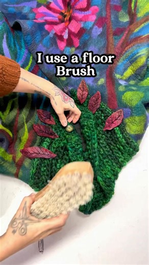 Joyce on Instagram: "Throwback on this very large felted cape I made mixing wet felting, needle felting, sewing, and crochet with hand spun yarn. #felting #fibreart #textileart #woolfelt #wearableart Mynoushart"