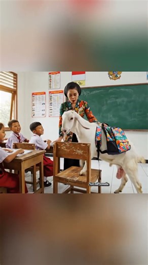 Baru Tau! Kambing Sekolah Bawa Kursi Sendiri 😭🐐