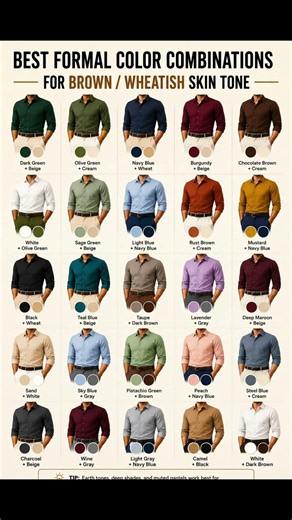 best formal color combinations for brown skin tone 👌#fashionguide #mensfashion #oldmoney #formalwear