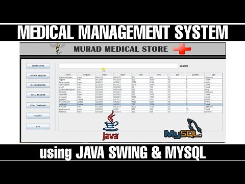 Medical Management System | Java Swing & MySQL | Eclipse | Java Project | Database Project