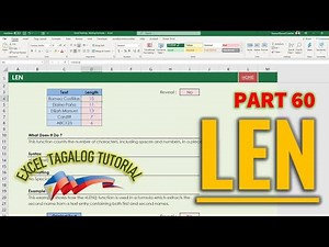 [Excel Tagalog Tutorial #60] Len
