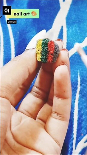 Satisfying NAIL Art with 3 Color Gradient Sponge Technique #nails #shots