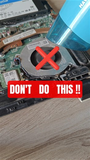 STOP Cleaning Your Laptop Fan Like This | 😳 #shorts