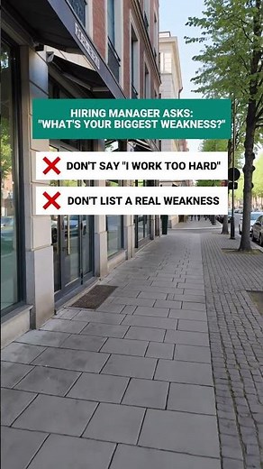 This is the best way to answer your biggest weakness #careergrowth #interview