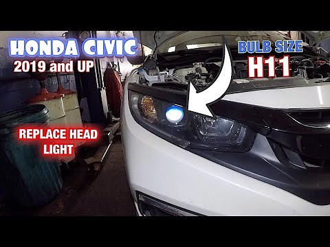 How to replace headlight bulb on Honda civic 2017, 2018, 2019 and up