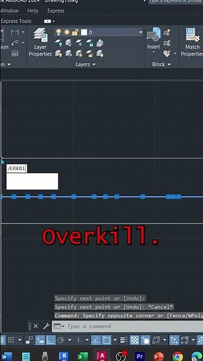 Une líneas en AutoCAD con OVERKILL fácil y rápido #AutoCAD #Arquitectura #CAD #PlanosTips