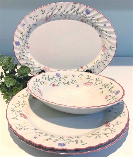 Johnson Brothers Summer Chintz Ironstone Dinner Plates & Serving Bowl England - Etsy