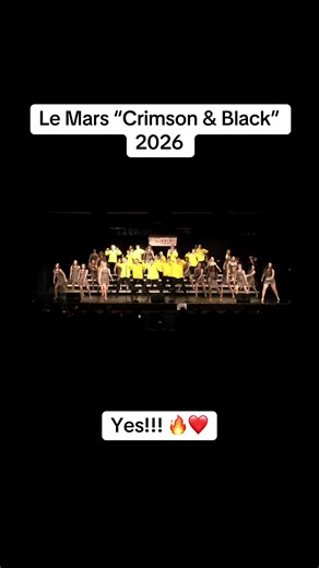 Le Mars “Crimson & Black” 2026 is shaking and rattling their way into finals at Bishop Heelan, as they placed 6th overall!! Awesome work!! 🔥❤️ #showchoir #showchoirsociety #singing #dancing #iowa