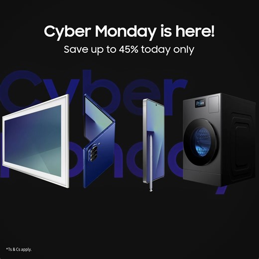 🎬 Bring the cinema home with Samsung TVs and Soundbars! Enjoy up to 45% off, free delivery, and flexible finance this Cyber Monday – epic visuals, immersive sound, zero compromise – all this on the Shop App. Ts & Cs apply. Shop now:http://spr.ly/61877sPLd | Samsung