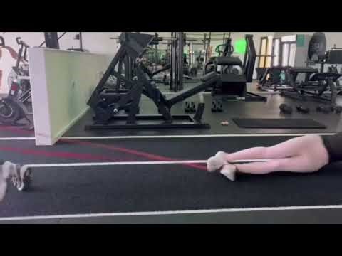 Playful gym moment ends in unexpected rubber band snap in Liverpool, England, UK