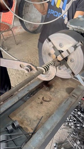 How springs are made on lathe-quick diy tutorial #diy #shortvideo