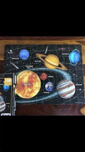 This Solar System Puzzle got solved really quickly 🌍☀️ #jigsawpuzzle #satisfyingvideo #kidspuzzles
