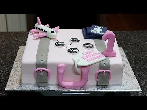 Suitcase Cake | Travel Themed First Birthday Cake