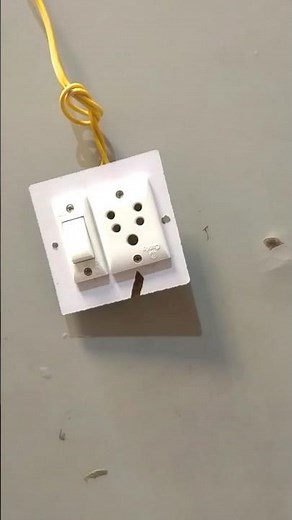 1 Switch 1 Socket connection | switch Socket wiring #switch #wiring #electrical #connection #shorts