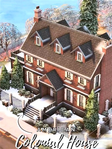 I built an American Colonial House in The Sims 4 for my no CC Willow Creek Save File 🌿 I hope you like it! #thesims #thesims4 #eapartner #sims #sims4 @The Sims
