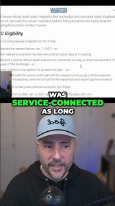 VA Dependency & Indemnity Compensation Explained #shorts