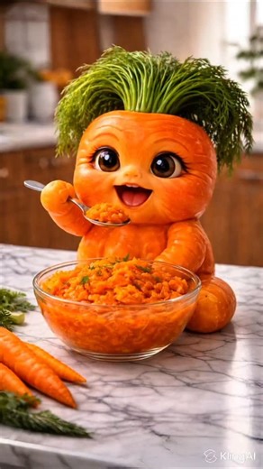 Yapay Brain on Instagram: "When Vegetables Taste Themselves This adorable AI video shows three veggie babies tasting their own flavors with very different reactions. The carrot is happy and excited, the broccoli looks worried and unsure, and the red pepper is clearly angry. Cute expressions, funny emotions, and a playful twist that makes this video impossible to ignore. #ai #aiart #aiartwork #aivideo #cute #funny #vegetablebaby #carrot #broccoli #redpepper #facialexpressions #emotions #adorable 