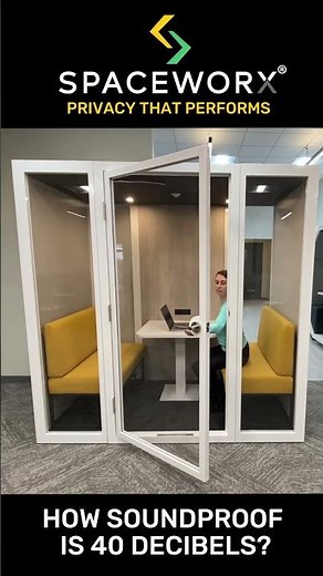 How Soundproof is 40 Decibels? - Privacy Pod Meeting Booth Acoustics - Spaceworx