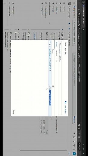 Creating a bucket in Google Cloud Storage account