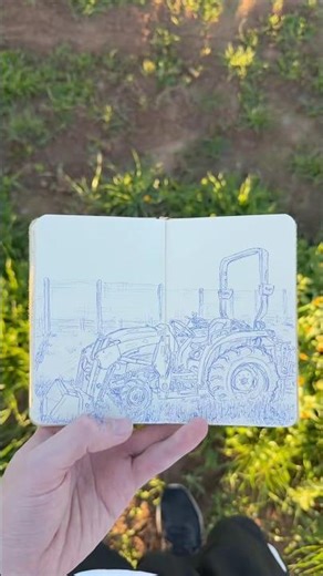 Sketching a tractor #sketch #artist #drawing