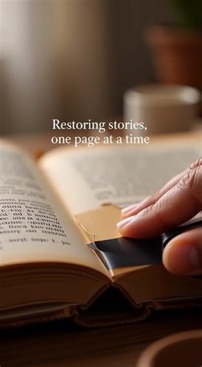 Whispers and an old book 📖 #bookrestoration #ASMR #shorts