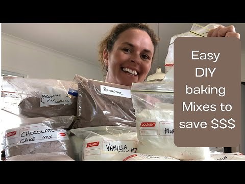 DIY baking mixes: brownies, muffins & cakes. Quick, budget, pantry mixes to make baking simple