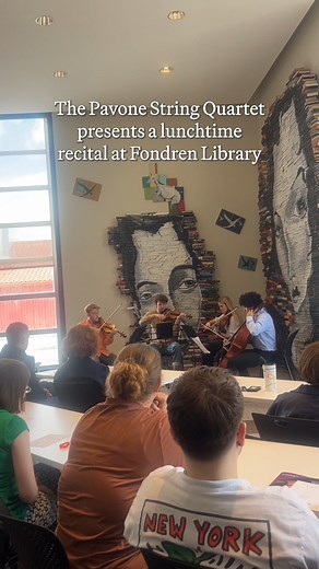 22 reactions | A little JUMP! magic at Fondren Library  ✨ The Pavone String Quartet, made up of four Shepherd School of Music students, brought a burst of lunchtime joy to the Brown Fine Arts Library Stage. | The Shepherd School of Music | Facebook
