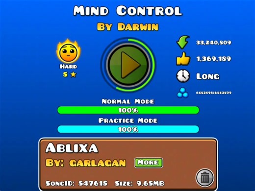 [几何冲刺］《Mind Control》 循环往复的虚空