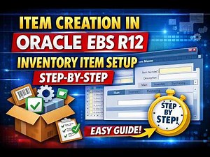 Item Creation in Oracle EBS R12 | Step-by-Step | By Jibran Nasir #DevelopersDiary
