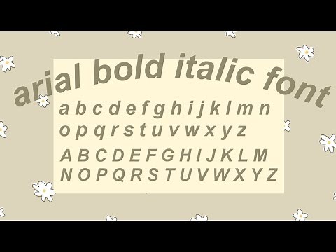 how to download arial bold italic font (100% will work!!)